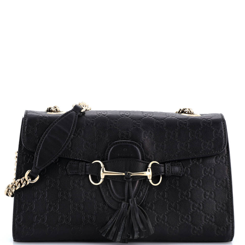 Emily Chain Flap Bag Guccissima Leather #260733G12B